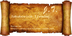 Jakobovics Tivadar névjegykártya